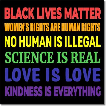 Extra Large, Easily Readable 5x5 in Bumper Sticker 1 Pk. Kindness is Everything LGBTQ Pride Vinyl Decals. Colorful, Weatherproof Made in USA. Use on Cars, Trucks, Laptop, Windows, Walls, Wood or Glass