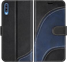 BoxTii Cover per Galaxy A70 / Galaxy A70S, Custodia in PU Pelle Portafoglio per Samsung Galaxy A70 / Galaxy A70S, Magnetica Cover a Libro con Slot per Schede, Nero