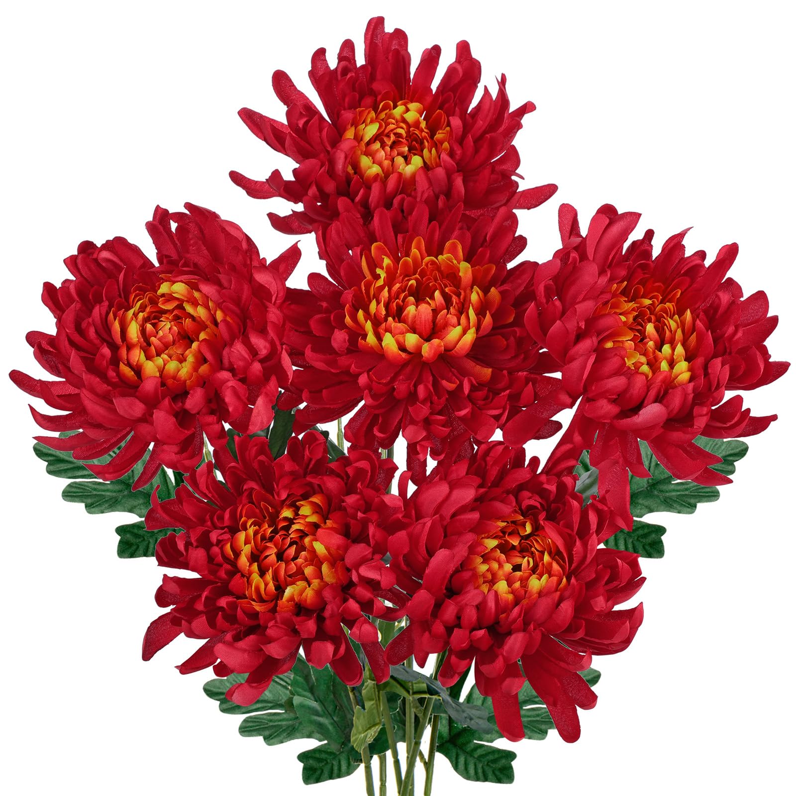 Künstliche Chrysanthemen 10er Bund - 30cm Sonnenuntergang Farben Outdoor