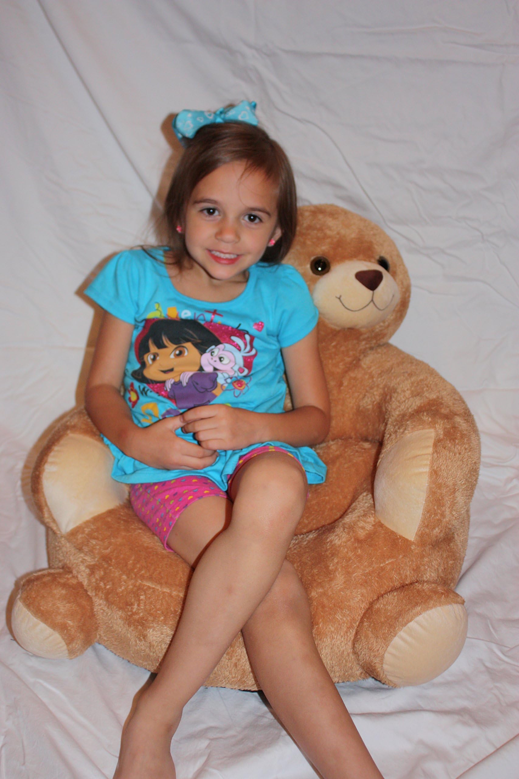 The Amazingly Huggable and Snuggable Children's Adorable Plush Animal Chair - Bear Design - Cute, Soft, and Comfortable 23" Chair Creates The Perfect Lounging Companion For Every Child