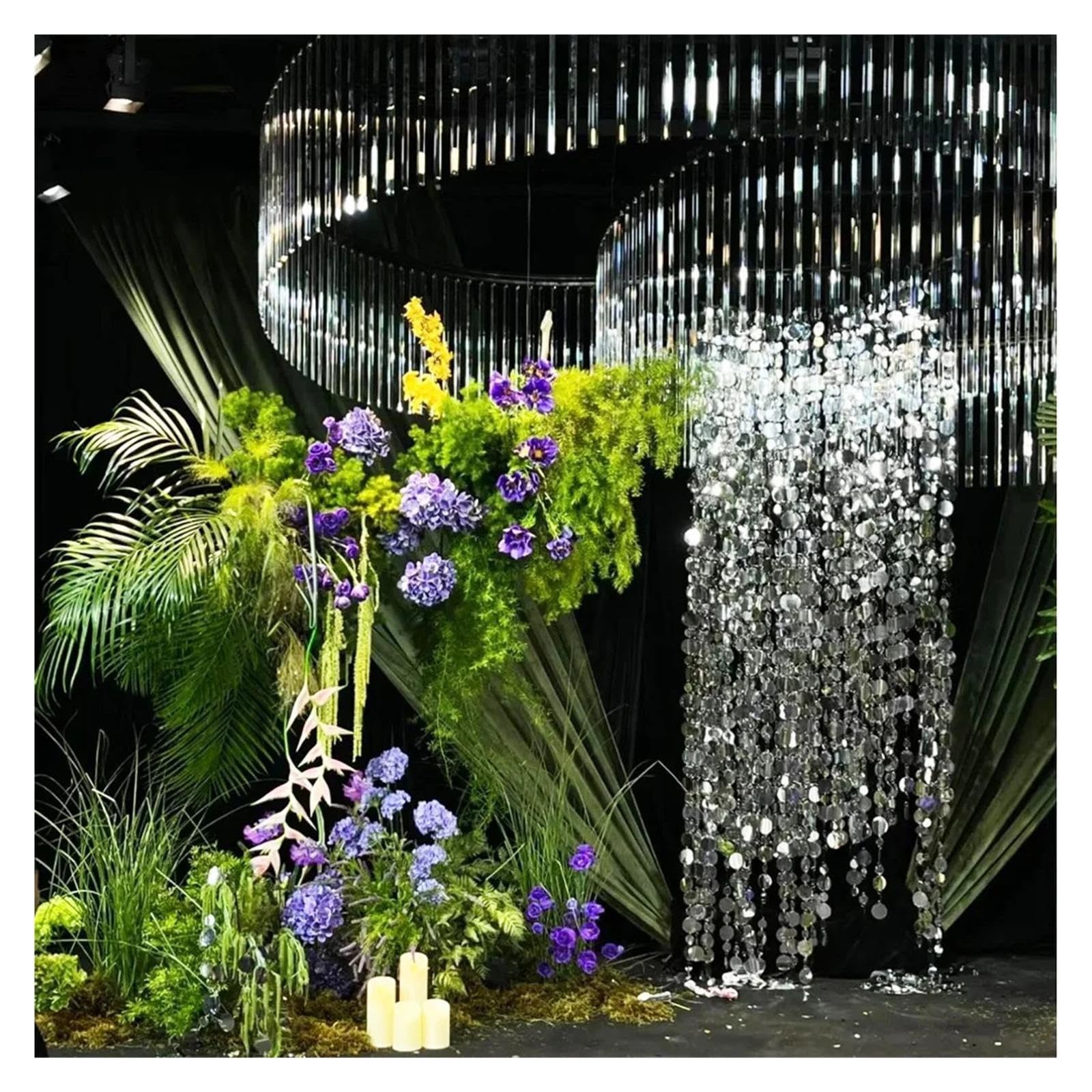 Mur de Fond Gland Paillettes Rideau Perles