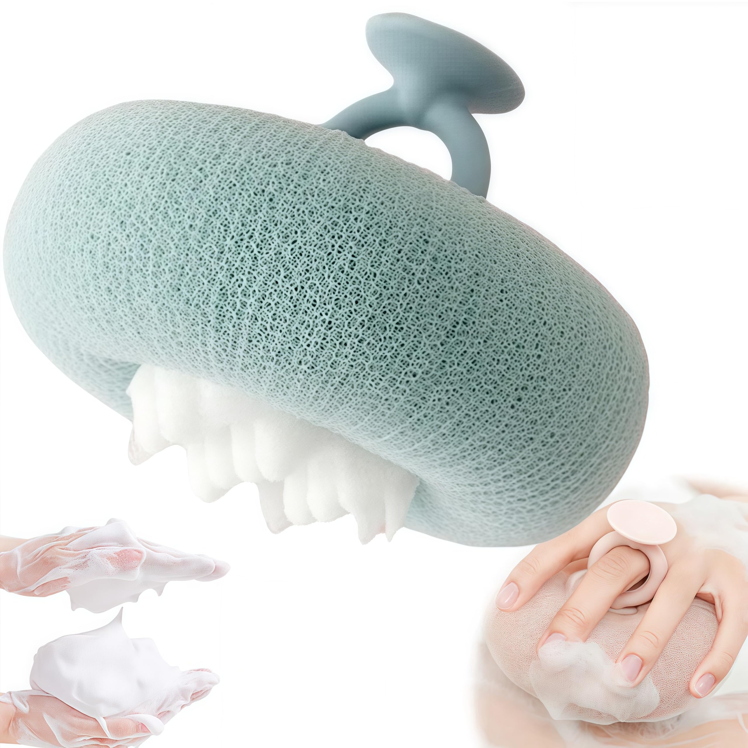 Super Soft Sunflower Suction Cup Bath Ball 2025 New 2 in 1 Sunflower Exfoliating Body Scrubber Sponge Mesh