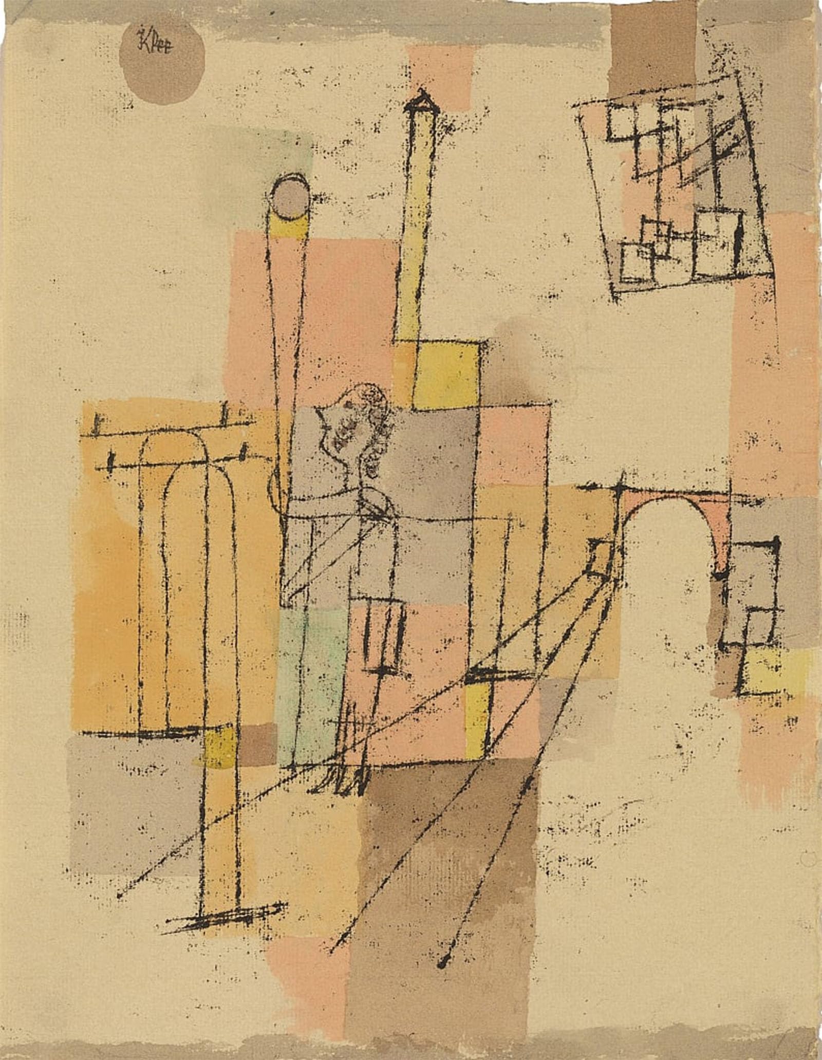 SERENDIPITP Vintage Picture Print on Canvas Wall Art Poster Before the Festivity by Paul Klee Artwork Print Poster for Wall Decor 60x90cm
