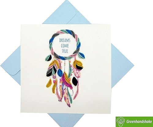 Miniatura 5 de Atrapasueños, tarjeta de felicitación artística quilling para cumpleaños, día de San Valentín, día de la madre, aniversario, gracias, ponte bien, 6