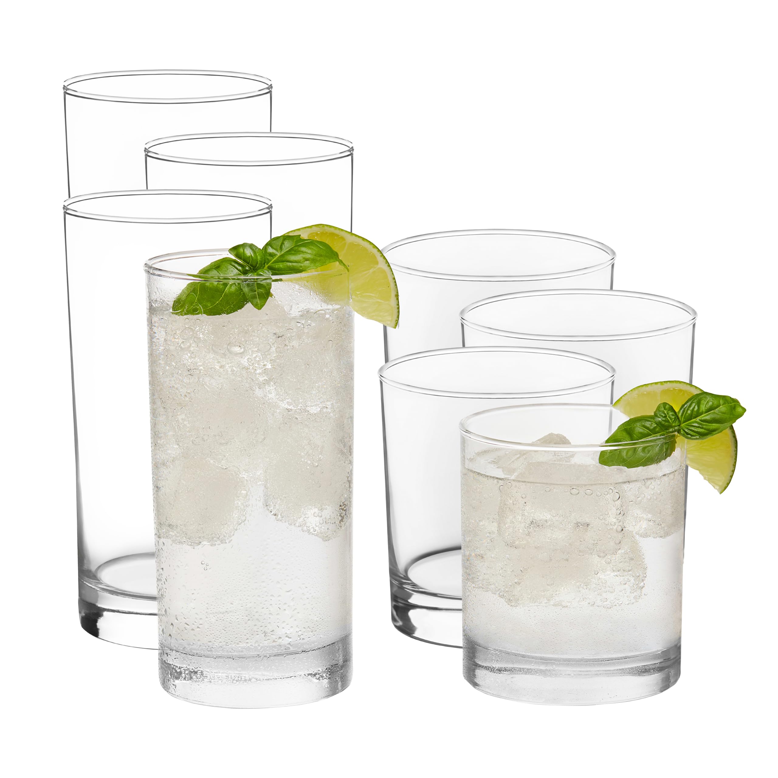 Libbey Province Tumbler and Rocks Drinking Glasses Set of 16