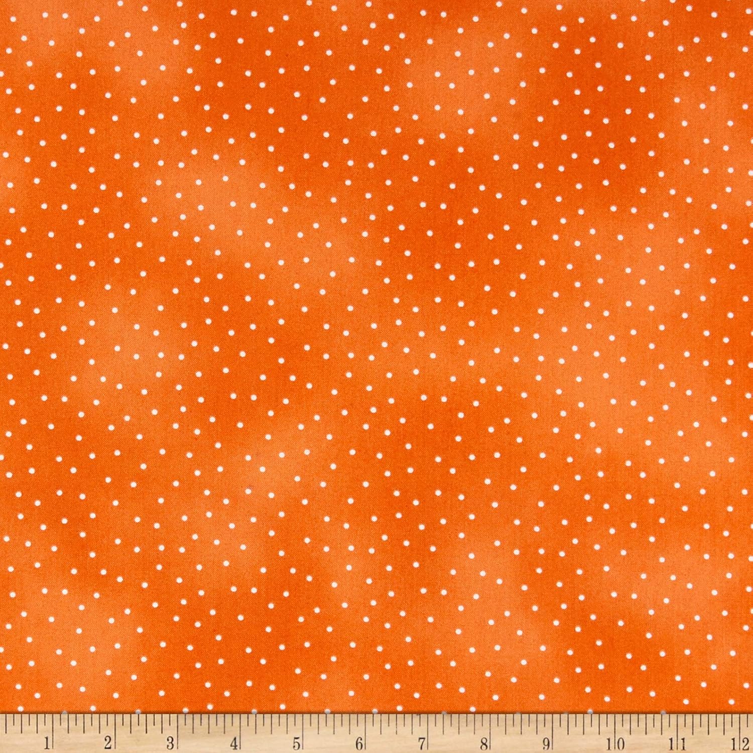 Maywood Studio Beautiful Basics Scattered Dot Tangerine, Quilting Fabric by the Yard