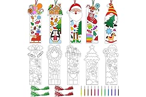 100PCS Christmas Color Your Own Bookmarks