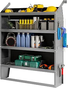 SENHECZ Heavy-Duty Cargo Van Shelving System, 52 × 60 × 13 in