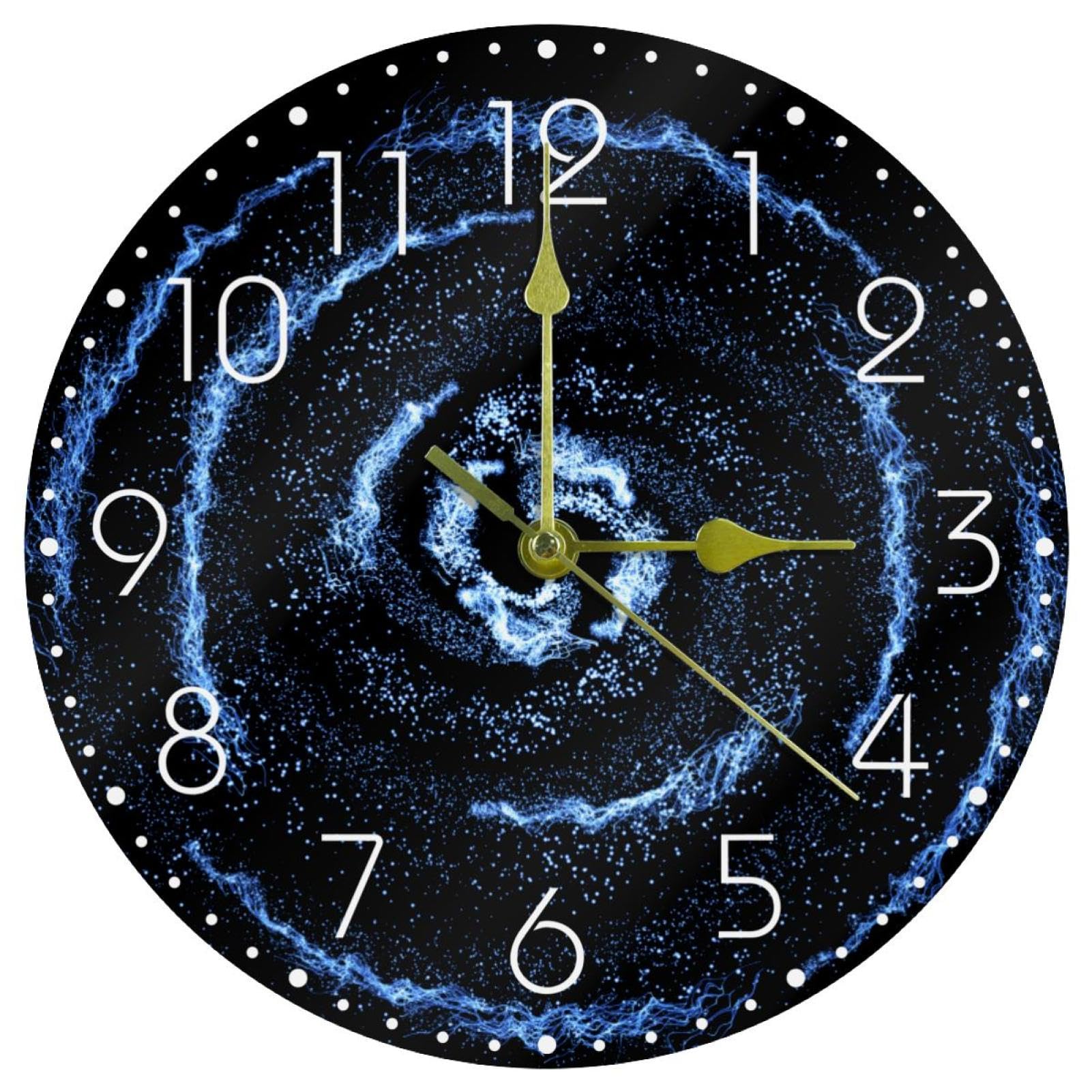 Horloge murale silencieuse Yin Yang sans tic-tac en acrylique