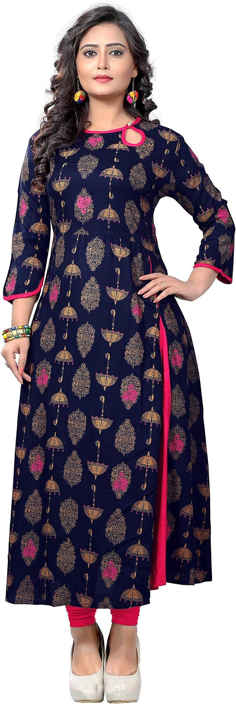 Vbuyz Women's Rayon Printed Kurta