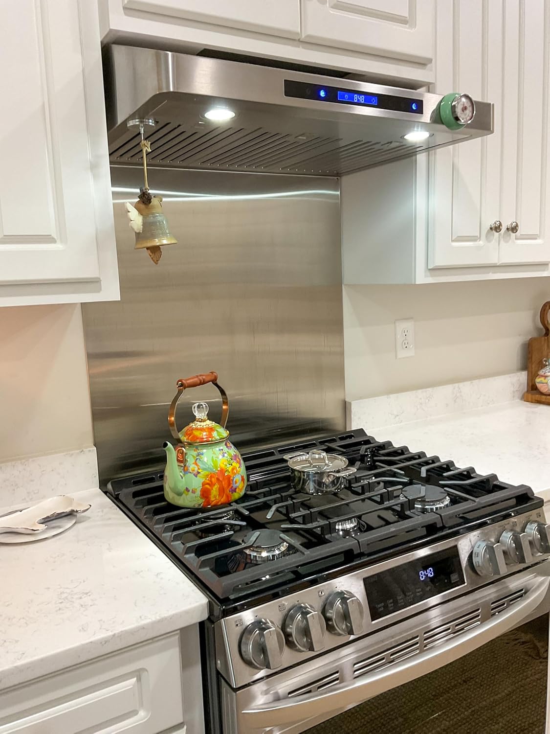 PROLINE 30-Inch Under-Cabinet Range Hood, 6-Inches Tall, Ducted, 600 CFM, Stainless Steel, LED Lights, Dual Blower, Dishwasher-Safe Filters, PLSW 185.30 6" Dream Home Series