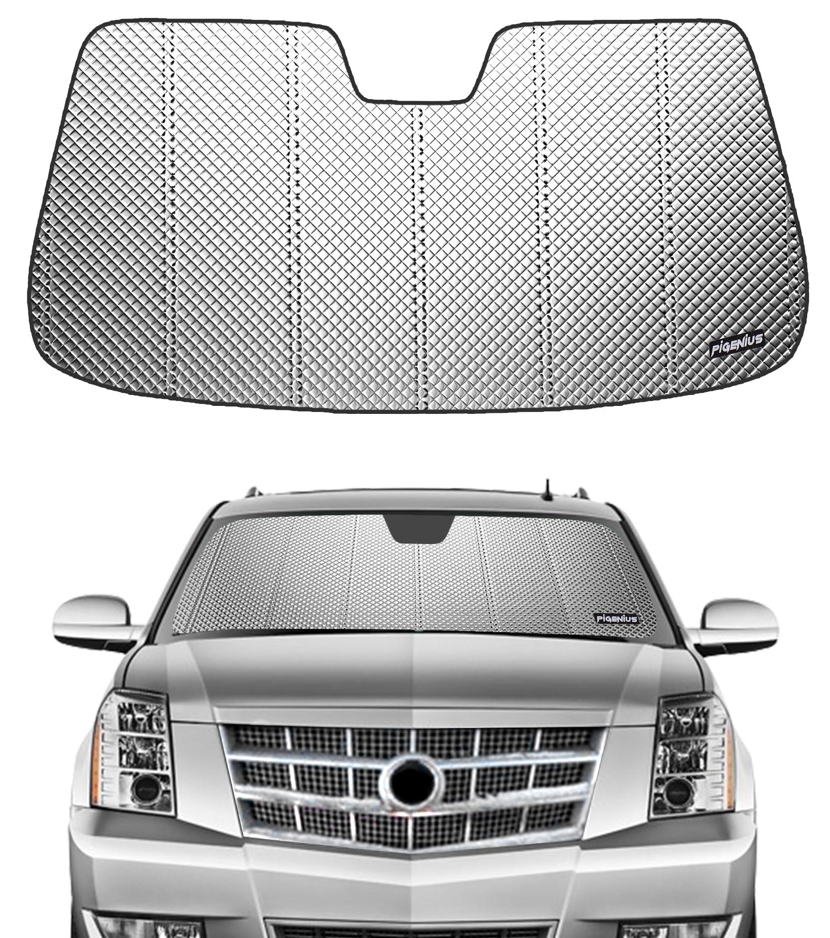 Windshield Sun Shade for 2007-2013 Chevrolet Silverado/GMC Sierra 1500/2500/3500. Upgrade 2024 Reflective Aluminum Film Front Window Sunshade for Maximum Interior Protection