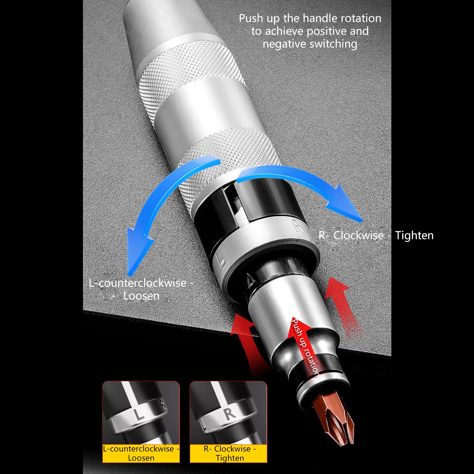 Juego de Destornilladores de Impacto manuales para extraer fácilmente Tornillos oxidados, Tornillos corroídos y Pernos oxidados, 13 Piezas