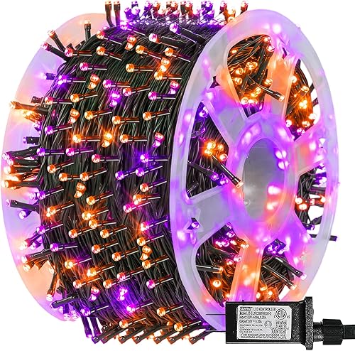Miniatura 9 de Dazzle Bright - Cadena de luces de Navidad que cambian de color, 66 pies, 200 luces LED RGB con control remoto y temporizador, luces de hadas para