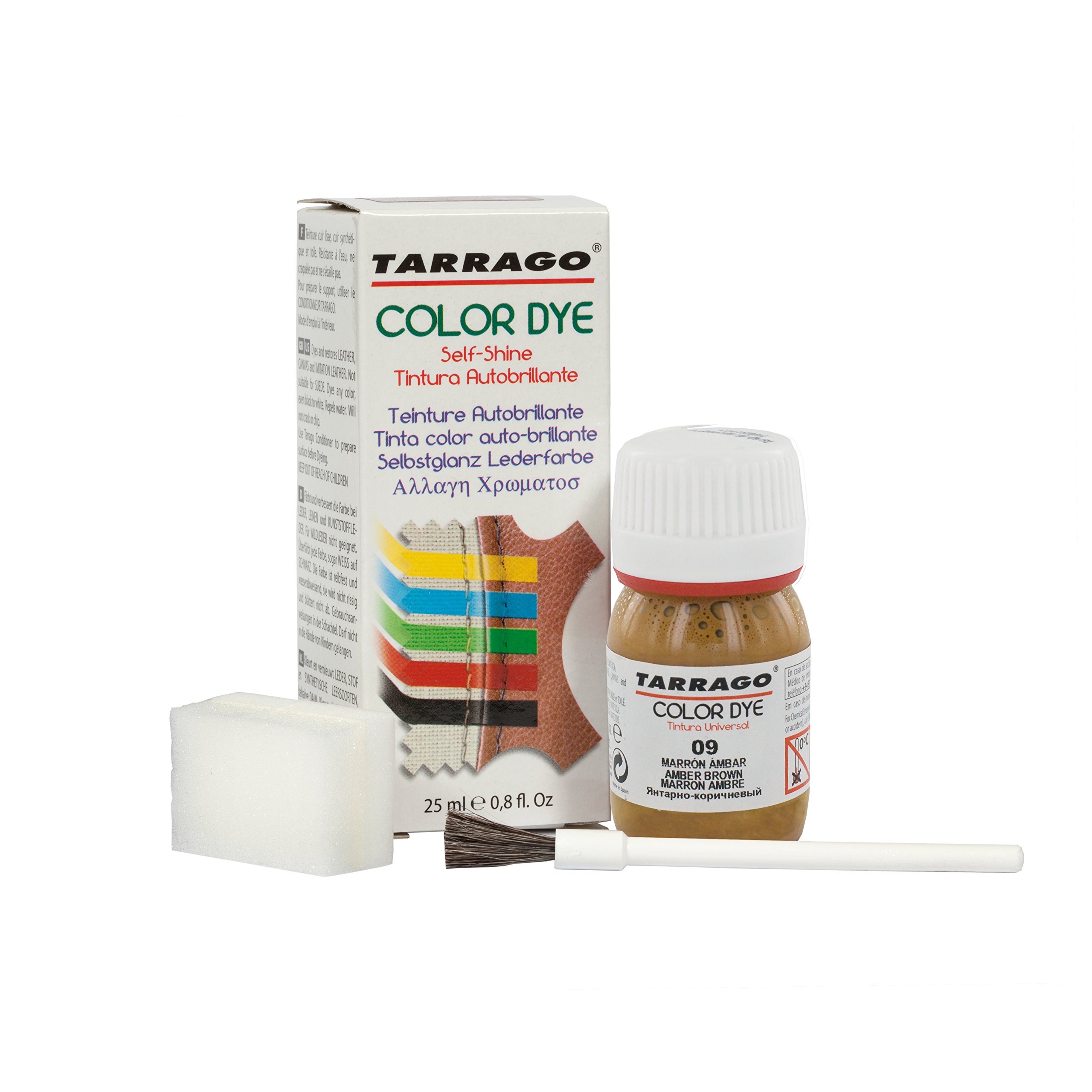 Tinte para Zapatos y Bolsos de Cuero y Textil con Esponja y Brocha | Cubre Rozaduras y Desgastes del Calzado | Gama de 90 colores — view 49