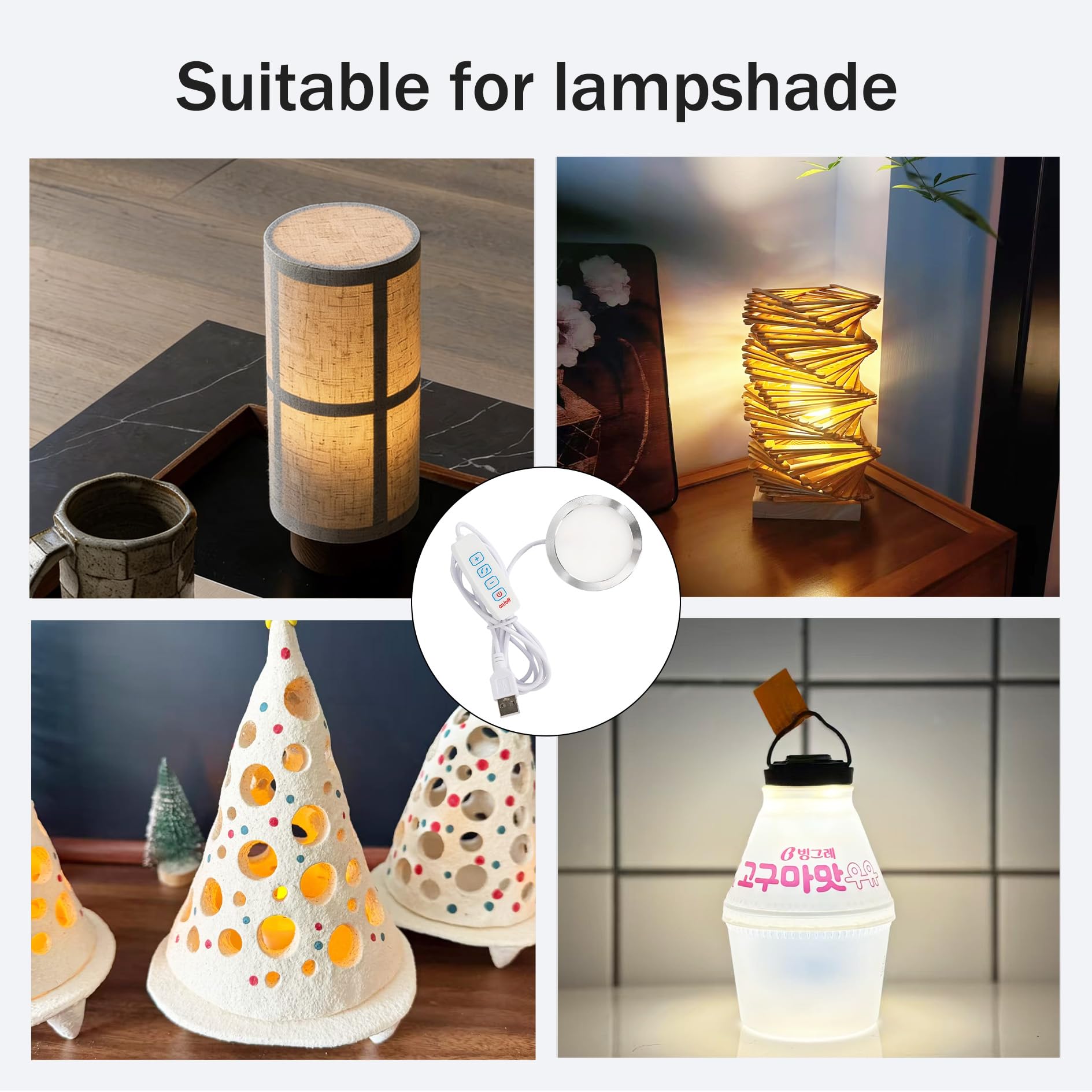 Set Titl LED 001 Per Bambu Lab Makerworld | 4 Lampadine USB 5V Luce Calda 3000K | Ideale Per Stampanti 3D E Progetti Fai Da Te