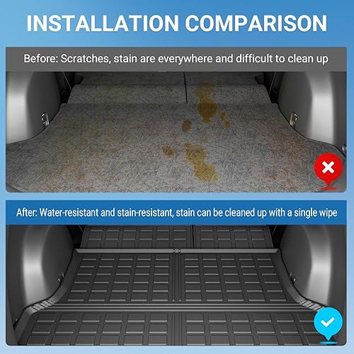 Miniatura 3 de Xipoo Revestimiento de Carga Compatible con Toyota RAV4 2013-2018 Alfombrilla de Maletero Trasero Alfombrilla de Respaldo Alfombrilla de Carga
