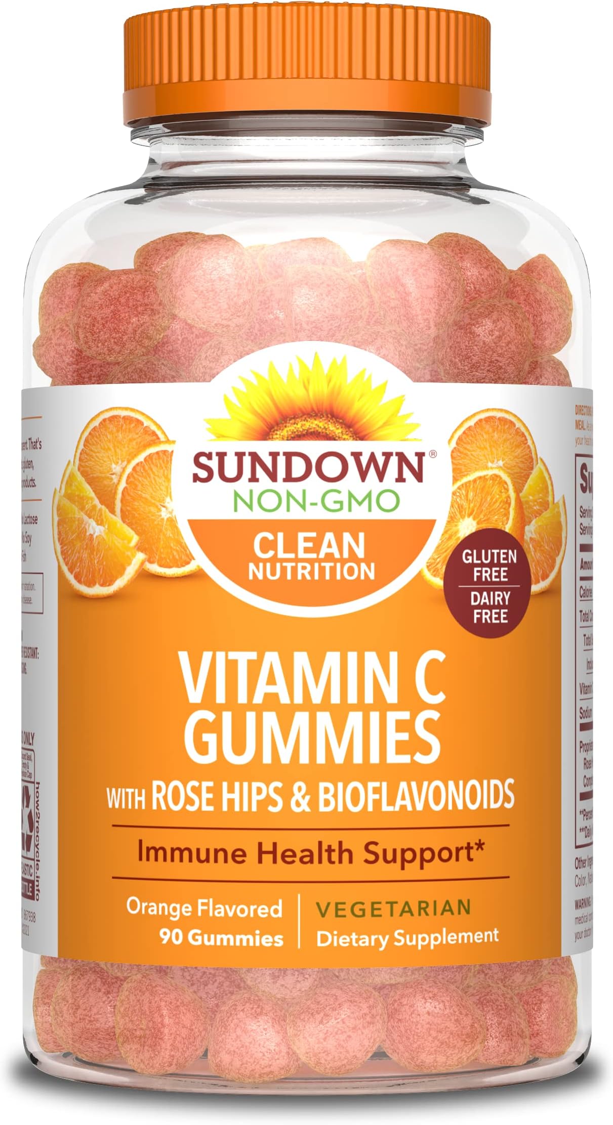 Nature's Bounty Sundown Vitamin C Gummies With Rosehips And Citrus Bioflavonoids, Orange Flavored, 90 Count