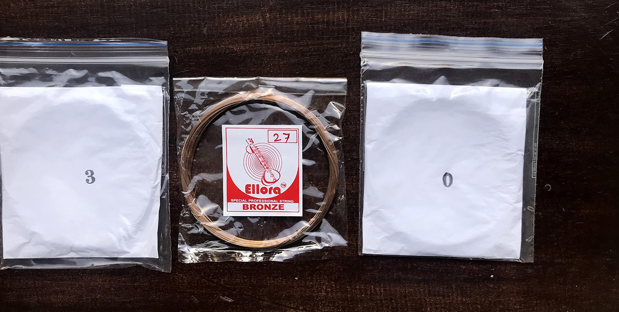 3 Sitar String Coils set for Vilayat Khan Style Sitar Baaj Joda Chikari & Taraf