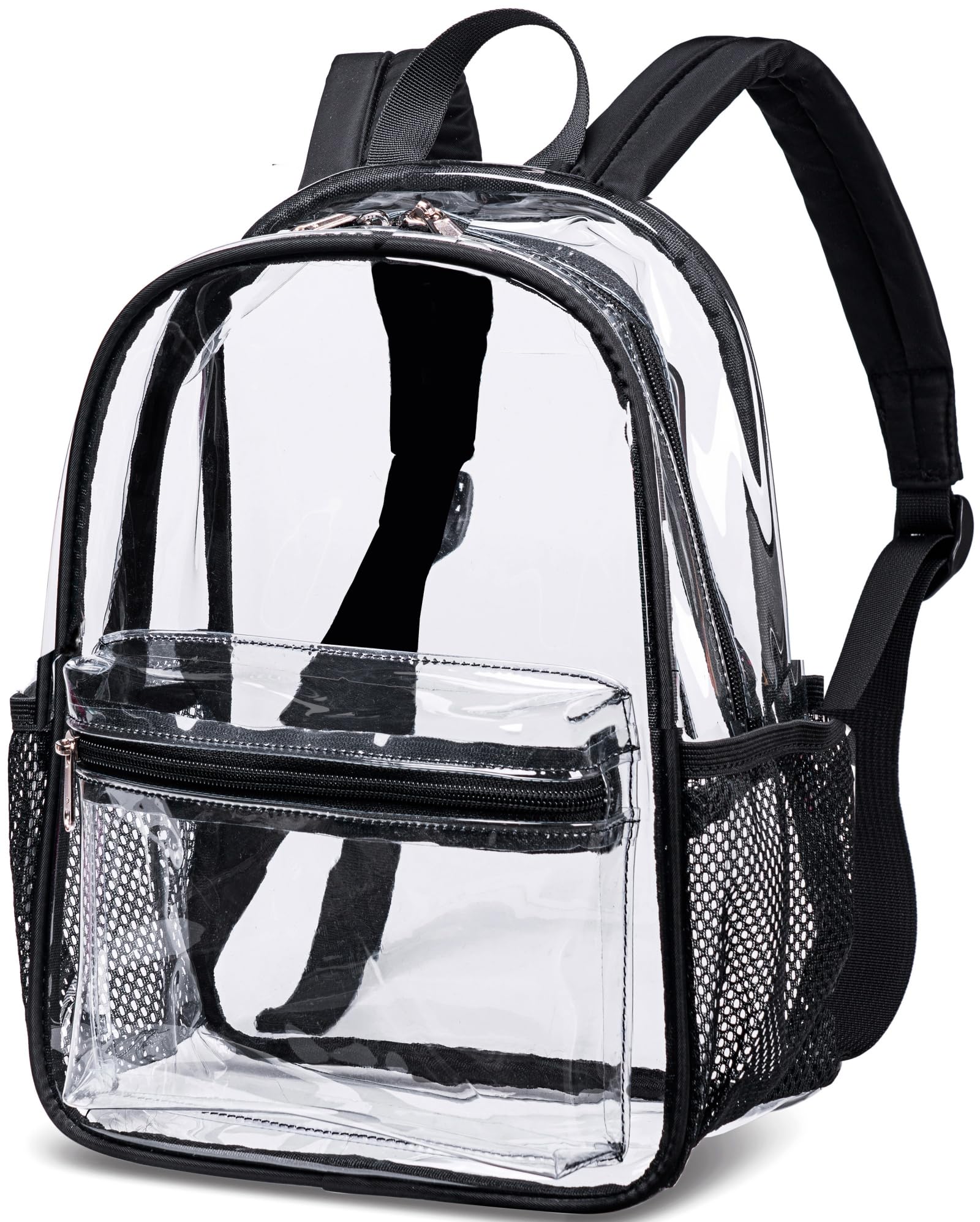 BTOOPClear Mini Backpack for Stadium Events 12x12x6 Approved Small Transparent Backpacks Plastic See Through Clear Bag for Concerts Work Festival Security Travel
