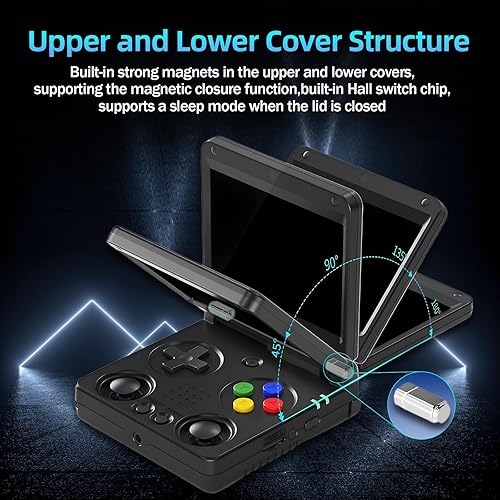 Miniatura 3 de RG34XXSP - Consola de videojuegos portátil retro con ranura para tarjeta dual 64+256G con 11471+ juegos retro incorporados, consola de juegos de