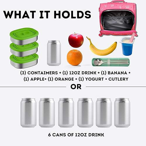 Miniatura 9 de J World New York Casey - Lonchera para niñas, bonita lonchera aislada para niños, princesa