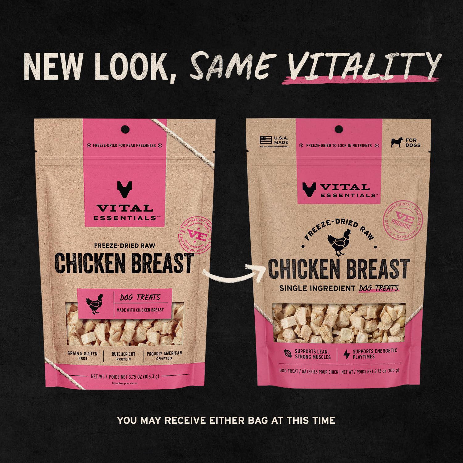 Vital Essentials Hühnerbrust-Leckerlis für Hunde, gefriergetrocknet, roh, Einzelzutat, hochwertige Protein-Trainings-Leckerlis… – Ansicht 3