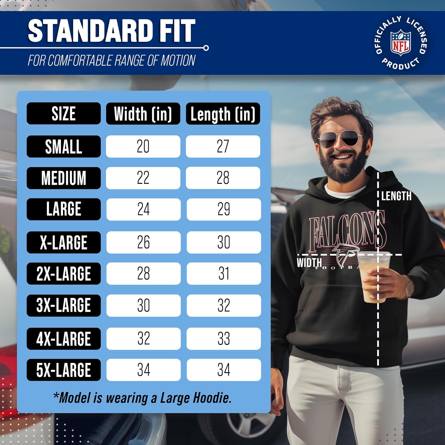 Team Fan Apparel NFL大人用ユニ残業ブループリントソフトフリースフード付きスウェットシャツ、公式ライセンスフットボ