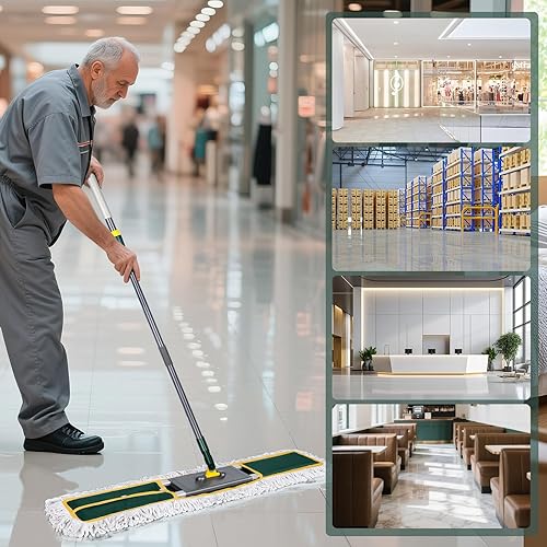 Miniatura 9 de Masthome - Trapeador comercial de 36 pulgadas, trapeador industrial resistente para limpieza de suelos, trapeador de polvo comercial con 3