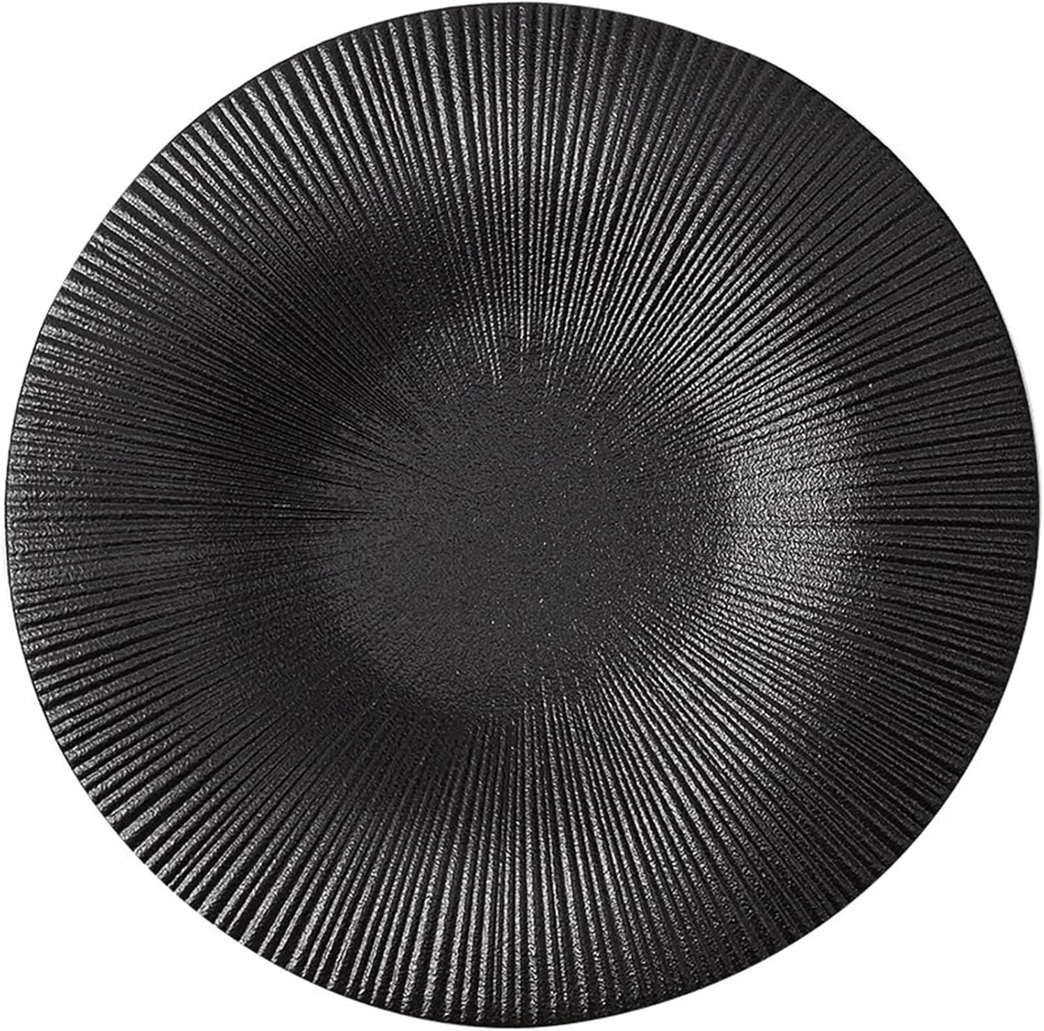 Frosted Striped Ceramic Shallow Plate for Dessert Sushi Pasta - Creative Dining Tableware(A 7.5 inch)