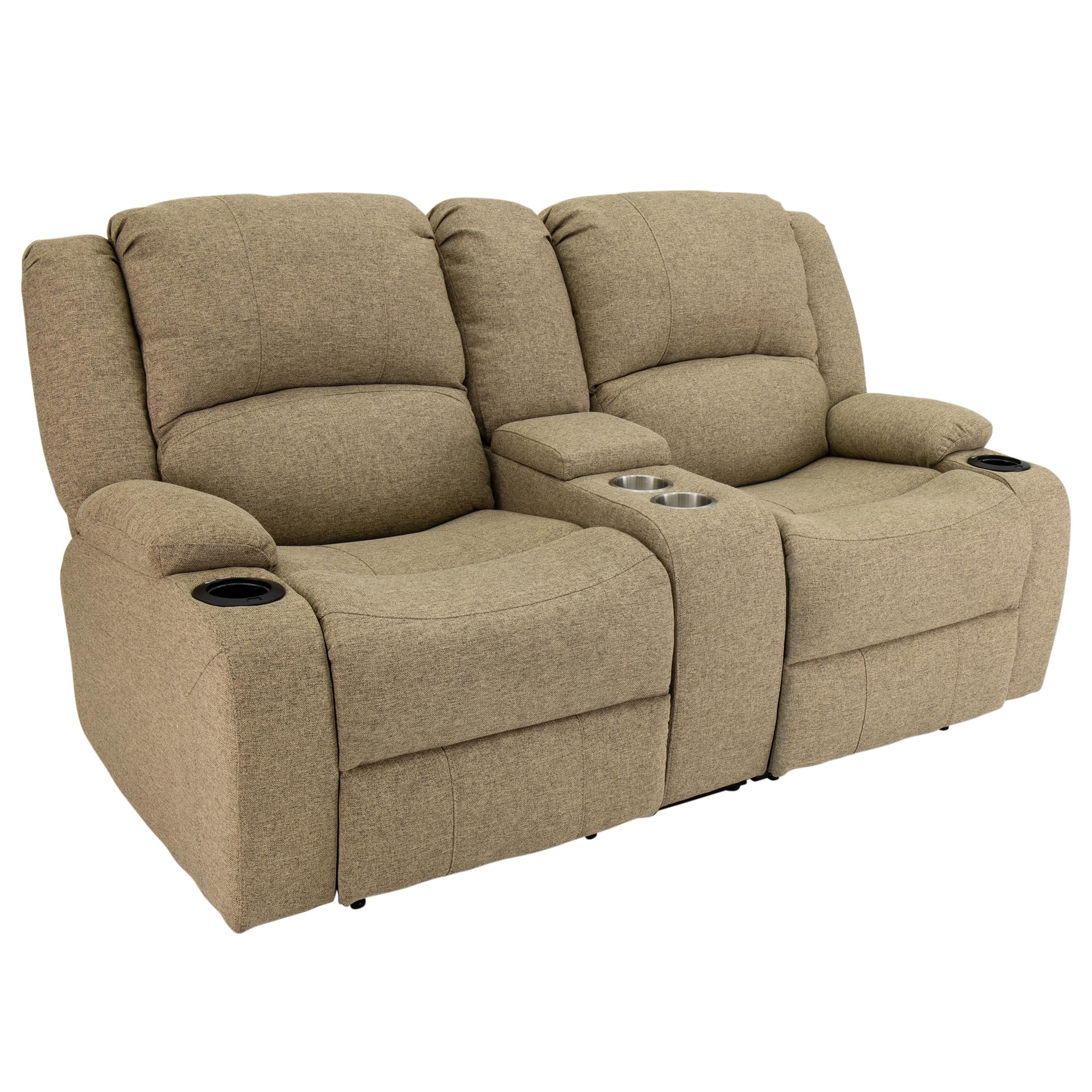RecPro Charles Powered 67" RV Wall Hugger Reclining Loveseat Oatmeal