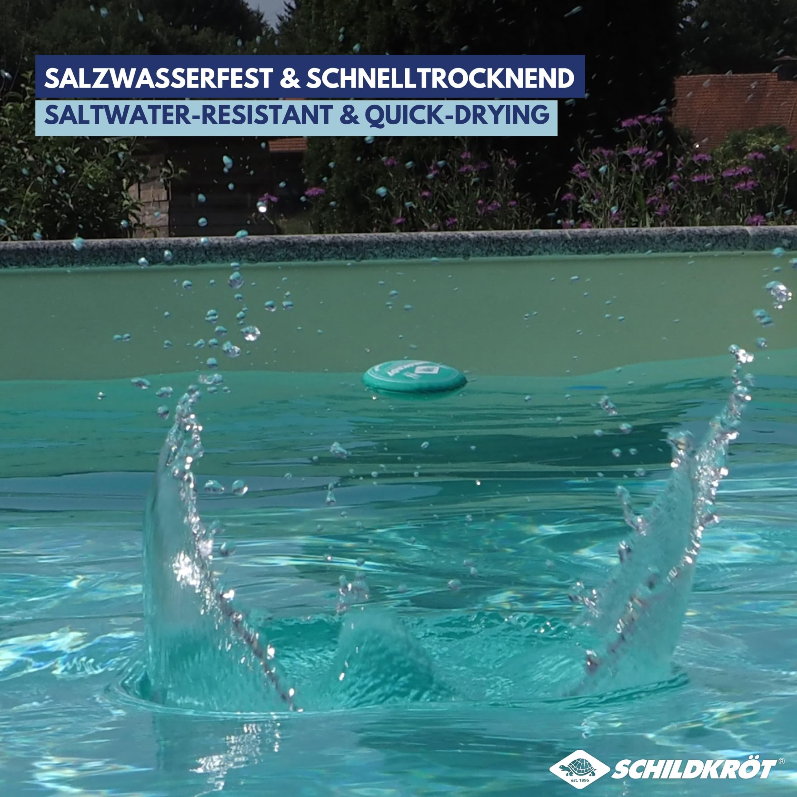 Schildkröt Neopren Water Bouncers I 3 wypełnione silikonem poduszki neoprenowe Ø 7 cm I skakanie, skakanie i pływanie na powierzchni wody I ogromna zabawa dla dzieci i młodzieży w basenie, na świeżym