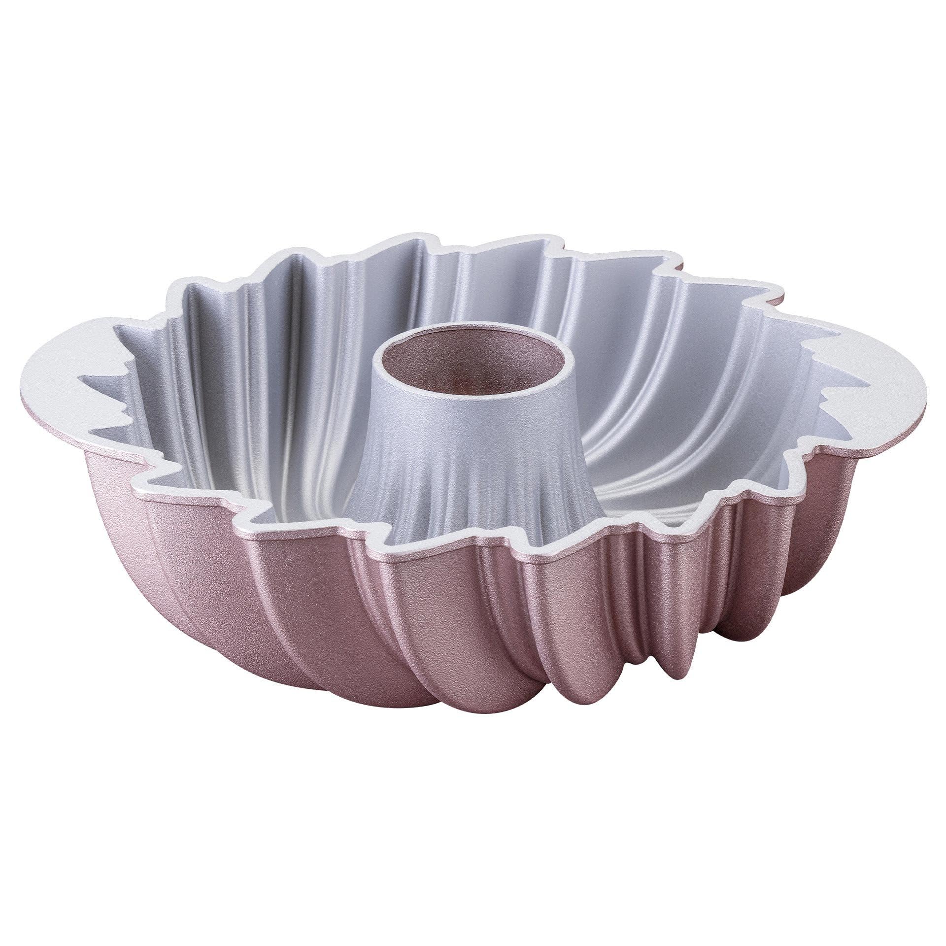 Dr. Oetker Creative - Stampo rotondo Sun – Ø 24 x 8,5 cm, 2100 ml, di alta qualità per ciambella, rivestimento antiaderente e senza PFAS, colore oro rosa, resistente al calore fino a +230 °C