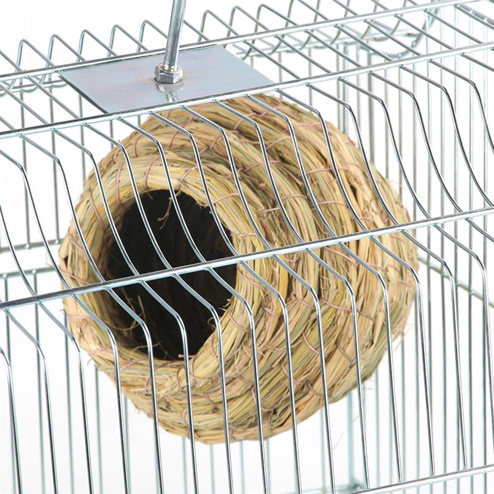 Casa para pájaros Nido de pájaros de Algas Marinas, casa para pájaros en Reposo para Mascotas, Cueva de cría, 4 Piezas (tamaño: 12-14 cm)