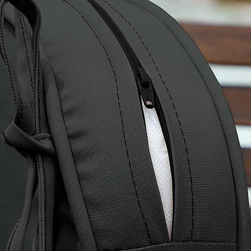 Vista 18 de Arden Selections ProFoam - Funda de cojín para asiento trasero redondeado, 19 x 20 pulgadas, rayas color negro ónix Cabaña Negro Ónix