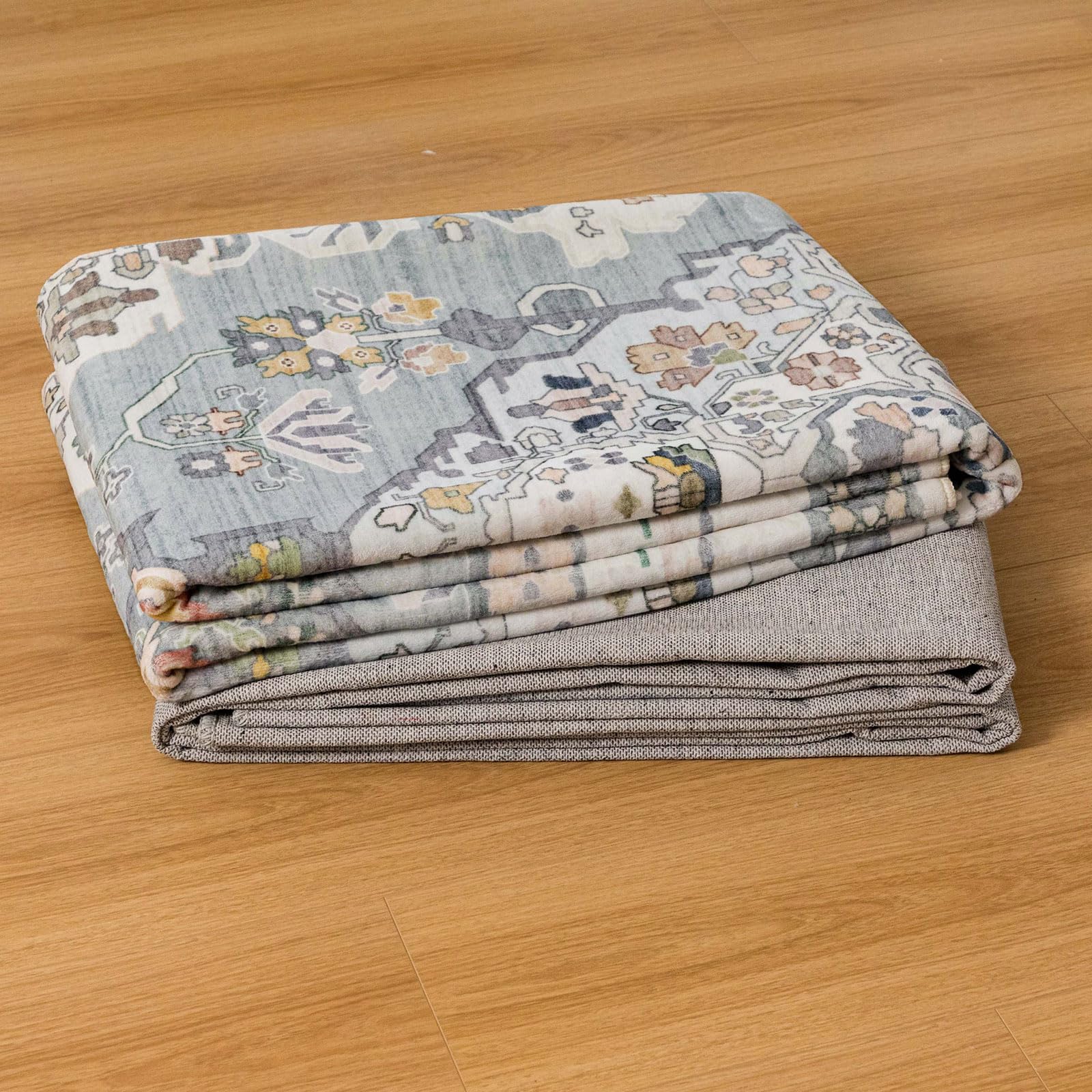 Vintage Fußmatte Waschbar – 50 X 80 Cm, Rutschfest, Für Eingang, Küche, Wohnzimmer, Hellblau