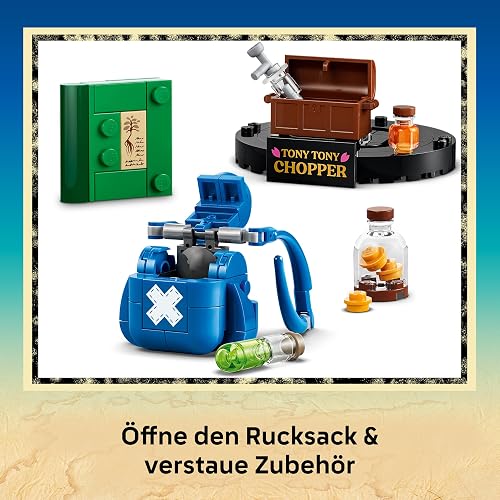 LEGO ONE PIECE Tony Tony Chopper Figure - Collectible Toy w/Accessories incl. a Rumble Ball - Cute Desk or Bedroom Decor Idea - Gift for 9+ Year Old Boys, Girls & Fans - 75643 - 5