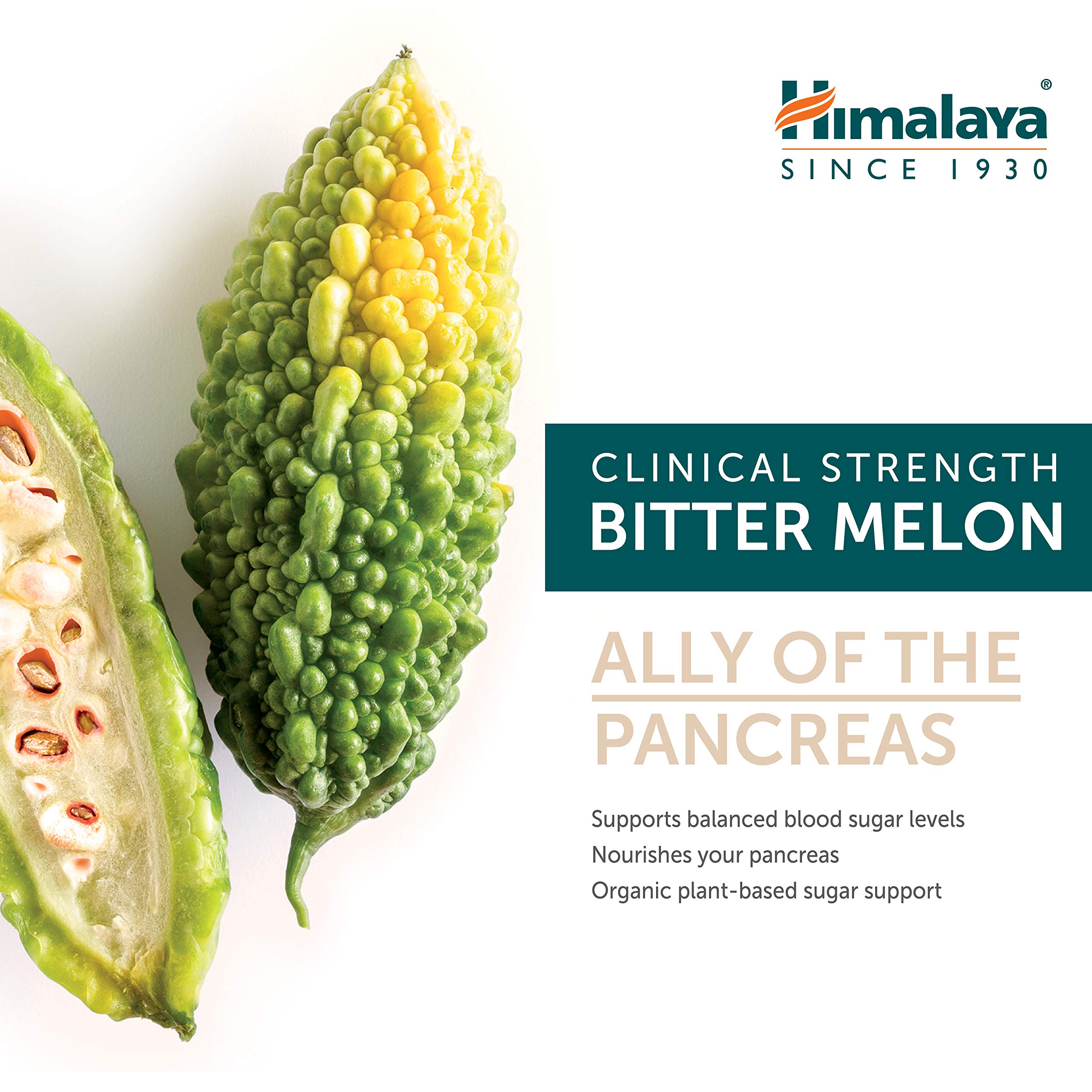 Himalaya Organic Bitter Melon/Karela, 60 Caplets for Glycemic