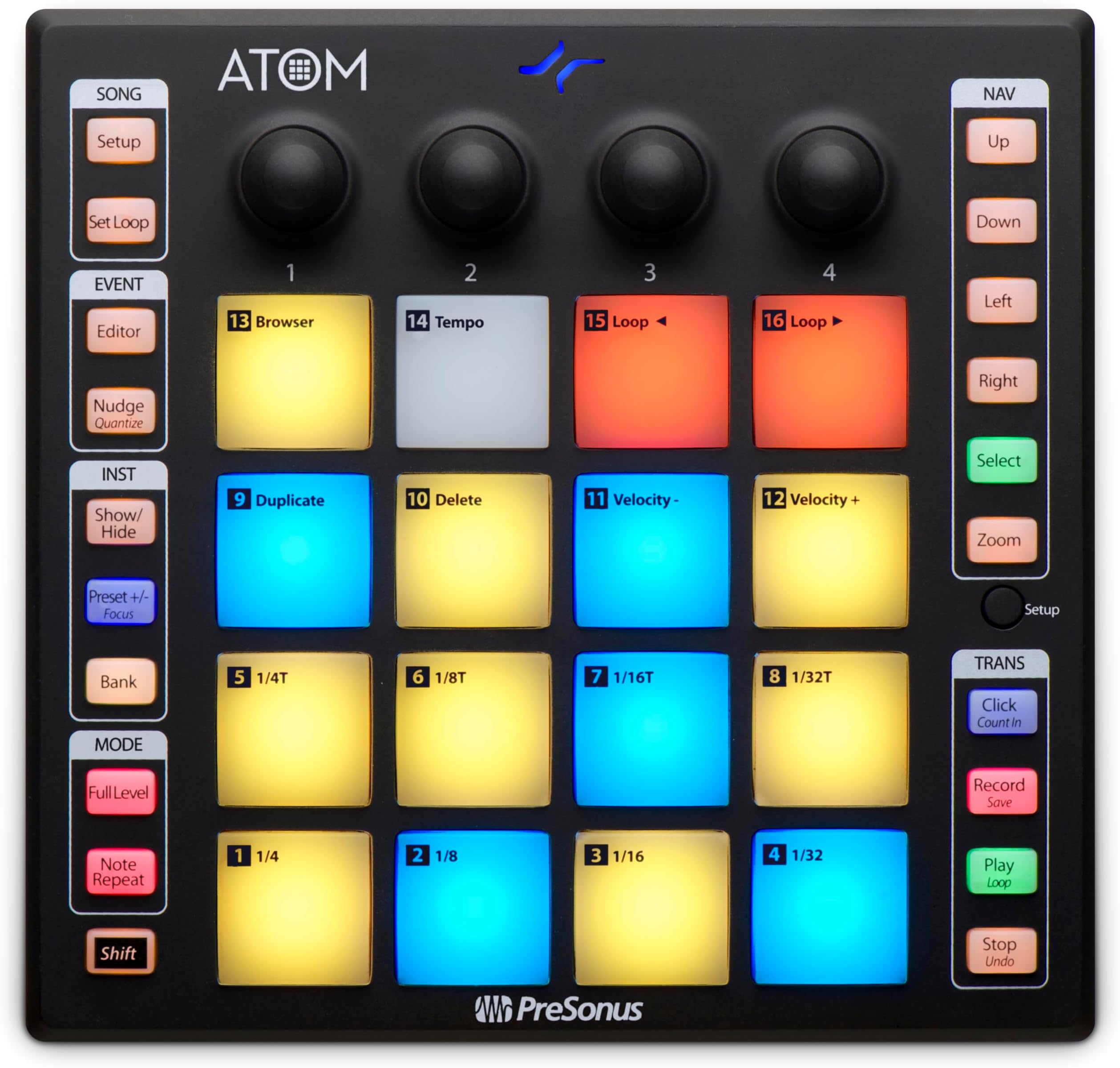ATOM, MIDI Controller, Music Production and Performance Pad Controller With Studio One Artist, Ableton Live Lite and Studio Magic Recording Software Bundle