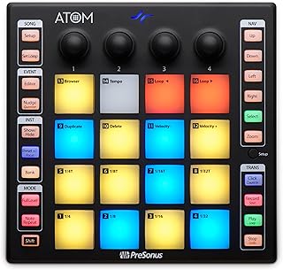 PreSonus ATOM, MIDI Controller, Music Production and Performance Pad Con...