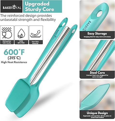 Miniatura 8 de Juego de espátulas de silicona  4 espátulas de goma de silicona resistente al calor 600F para tareas diarias  Espátulas de cocina de diseño sin