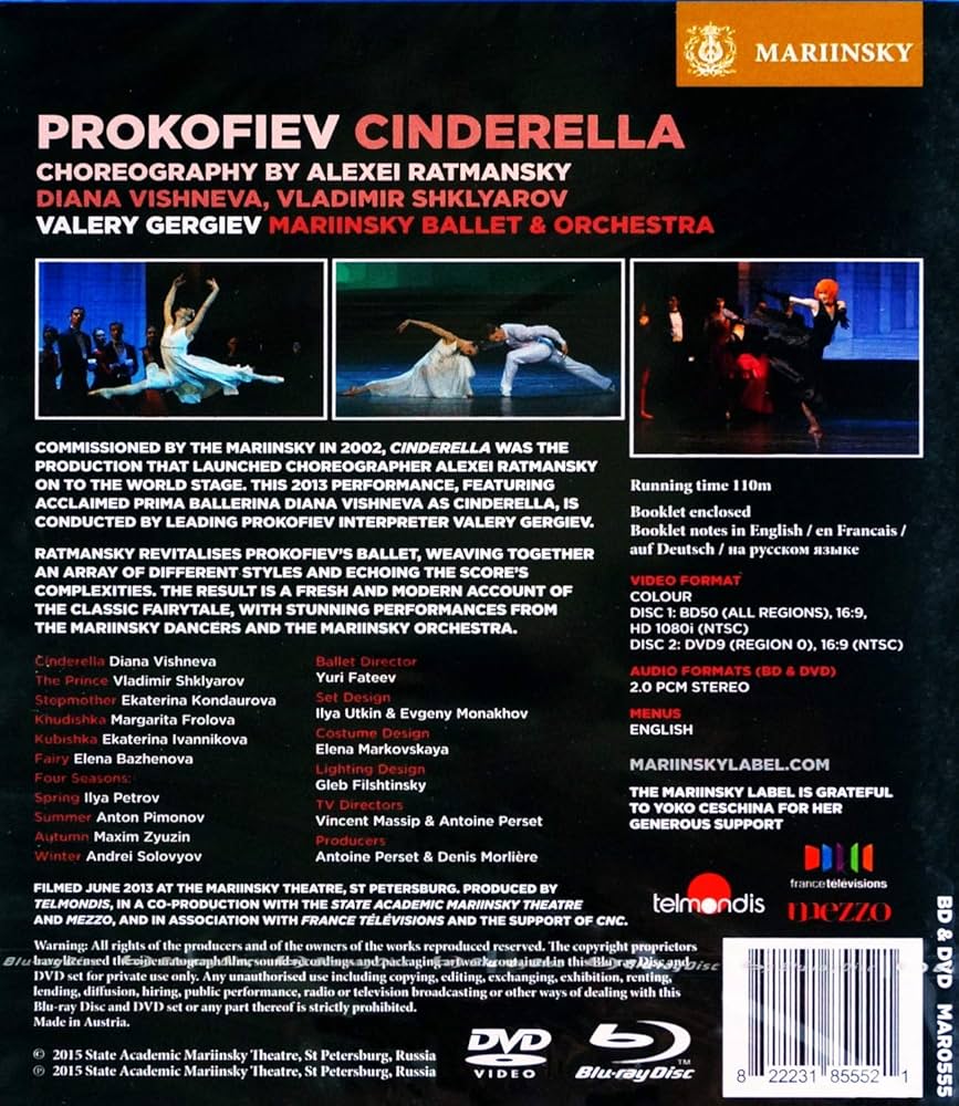 Mariinsky Cinderella Blu-ray & DVD [Import リージョンALL／NTSC] ディアナ・ヴィシニョーワ Amazon.co.jp: Cinderella [Blu-ray & DVD] : DVD