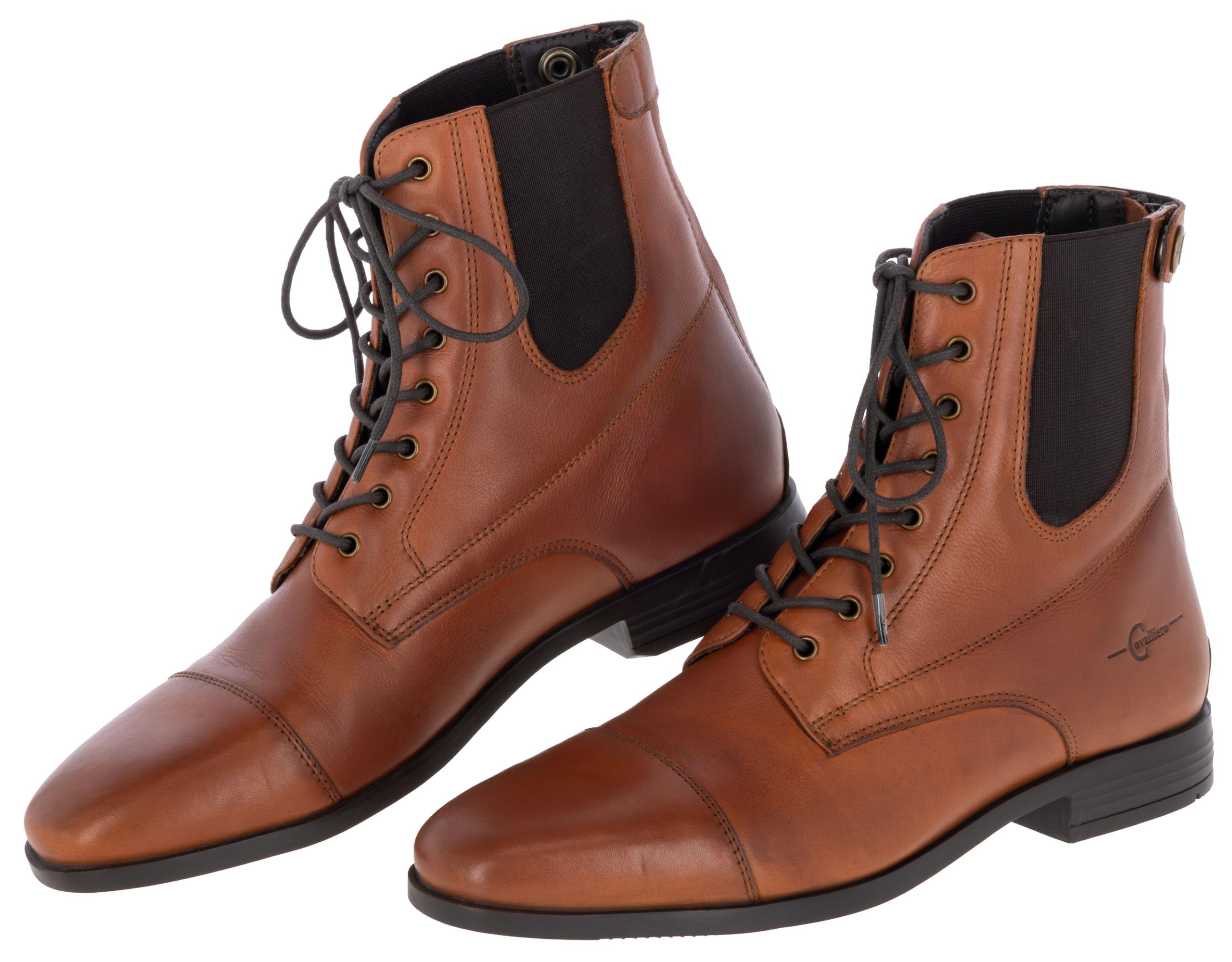 Covalliero Stiefelette Premium cognac FS 2026 Leder robust mit Elastikeinsatz