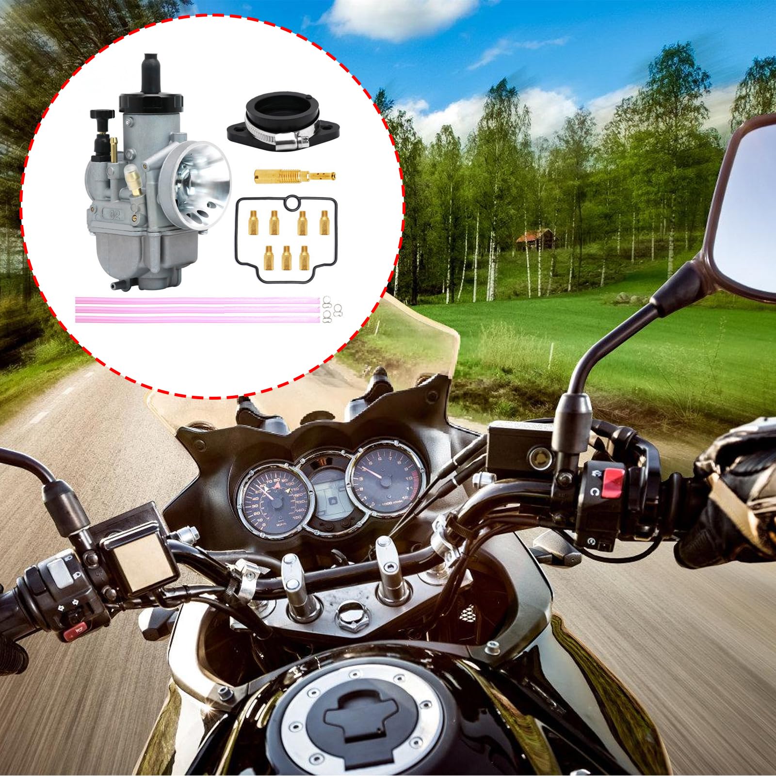 Gruppo carburatore per Veicoli Fuoristrada migliora l ' efficienza del Motore Componenti Installazione Completi Carburatore in Gomma per motocicli