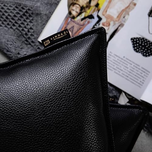 Miniatura 3 de Juego de 2 fundas de cojín lumbares de piel sintética gruesa, resistente, suave, impermeable, a prueba de polvo, para jardín, sofá y patio, 12 x 20