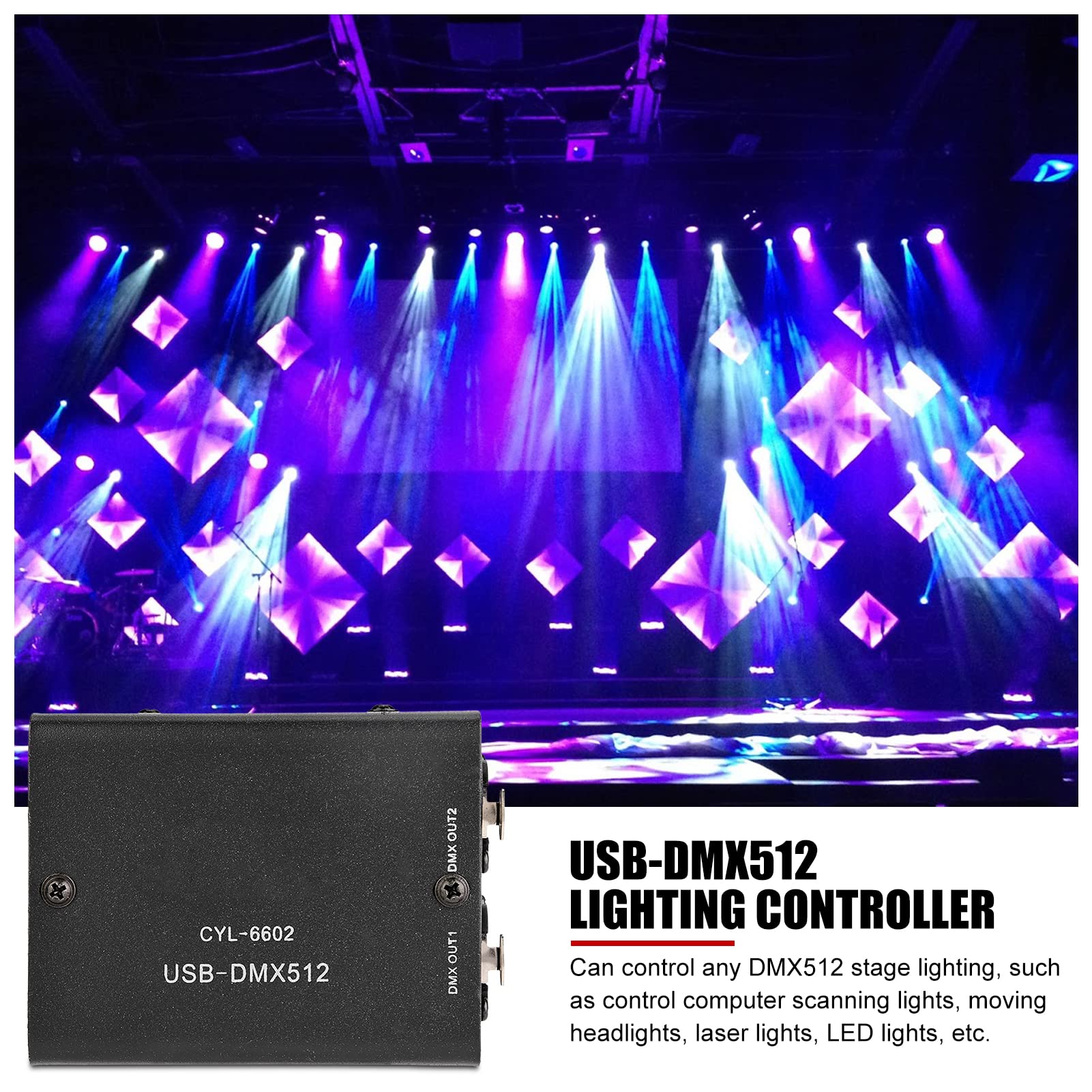 512-Channel USB a DMX DMX512 LED Light DMX-Stage Lighting Controller Canali Decoder Module
