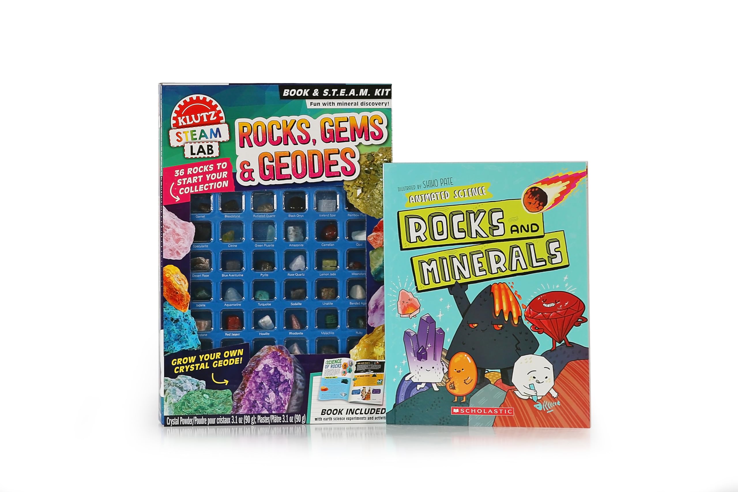 Klutz Rock Time: Rocks, Gems and Geodes: Maker Lab STEM Kit & Animated Science: Rock and Minerals Book