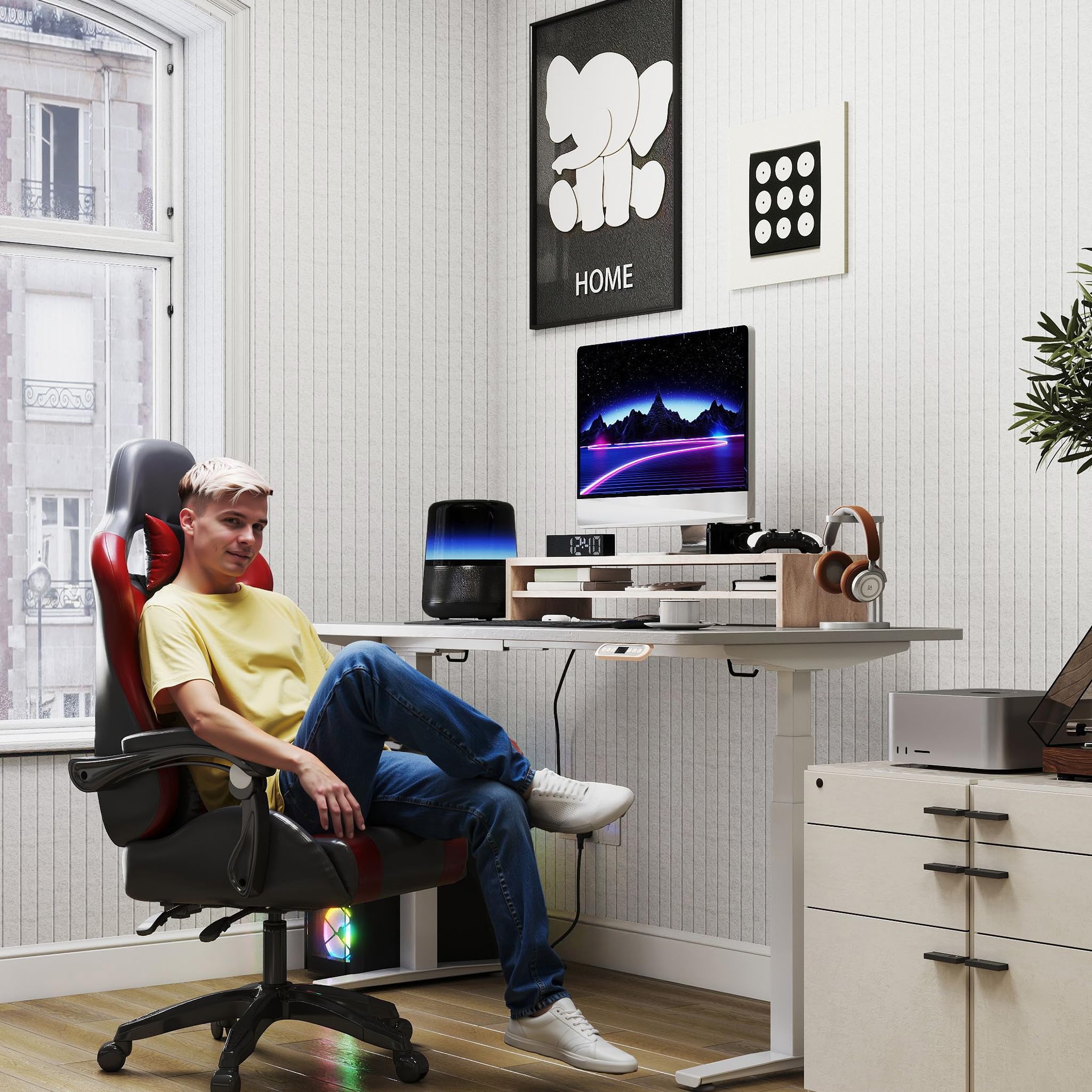 ACXIN Akustikpaneel 12er Weiß 120x60cm Schalldämmung Selbstklebend 3D Wandpaneel Akustikplatten Schallschutz Filz 1200g/m² 0,9cm Akustik Wand für Musikstudio Heimkino Büro KTV Geräuschreduzierung