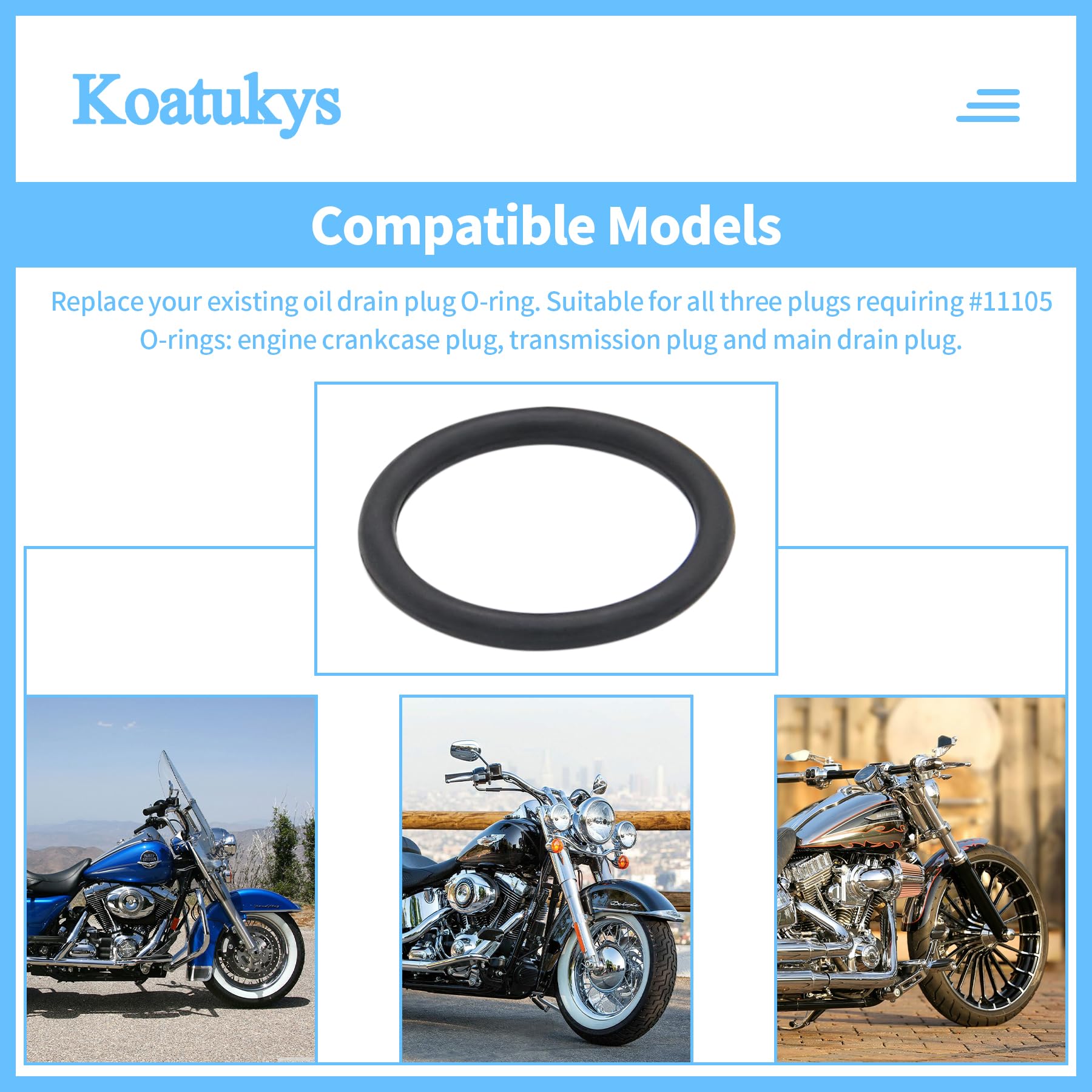 HD 11900208 O-Ring Bulk Pack | Road Glide - Foto 9