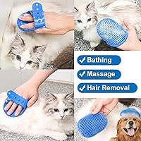 Vista 4 de Cepillo de aseo para gatos – Cepillo de baño de silicona para gatos y perros, cepillo de baño para perros y gatos, 3 cepillos limpiadores de pelo